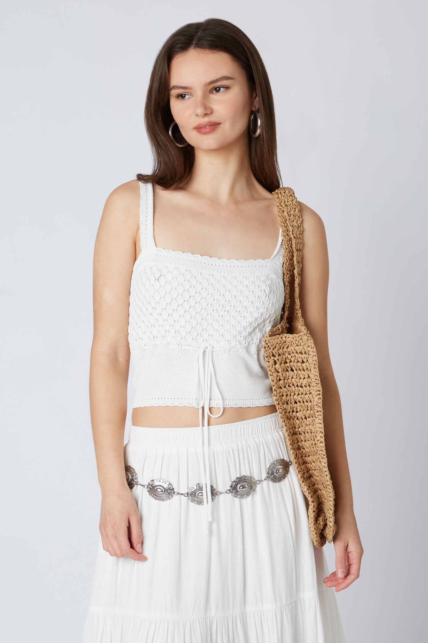Scalloped Knit Tank Top Clothing Cotton Candy LA
