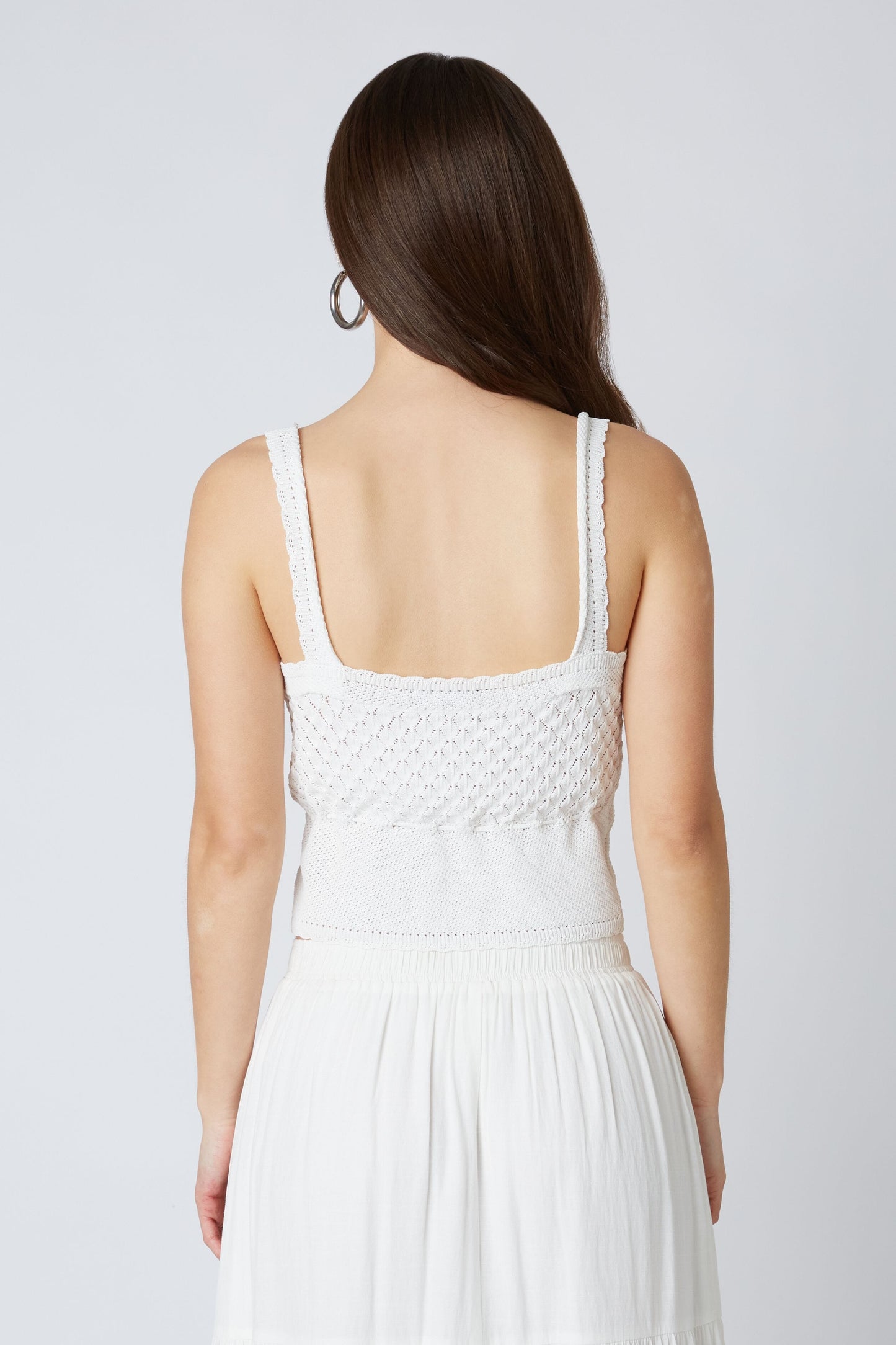 Scalloped Knit Tank Top Clothing Cotton Candy LA