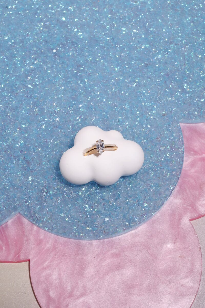 Shine Bright Midi Ring in Gold Rings Mulberry & Grand Crystal