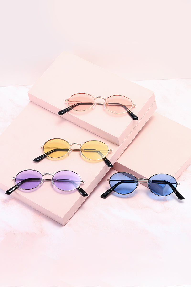 Sol Oval Metal Frame Sunglasses Sunglasses Mure + Grand
