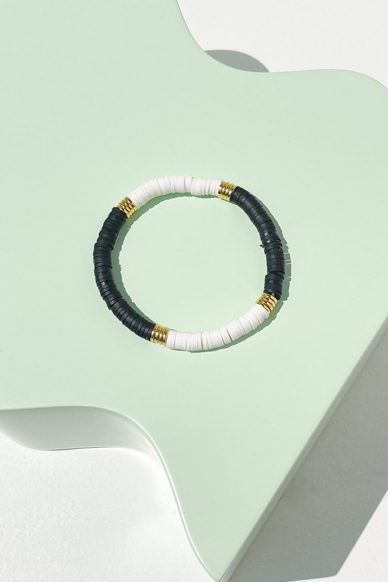 Solid Inspirational Bracelet Bracelet Mulberry & Grand White Black and Gold