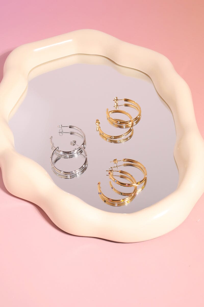 Sparkle Hoop Earrings mure + grand