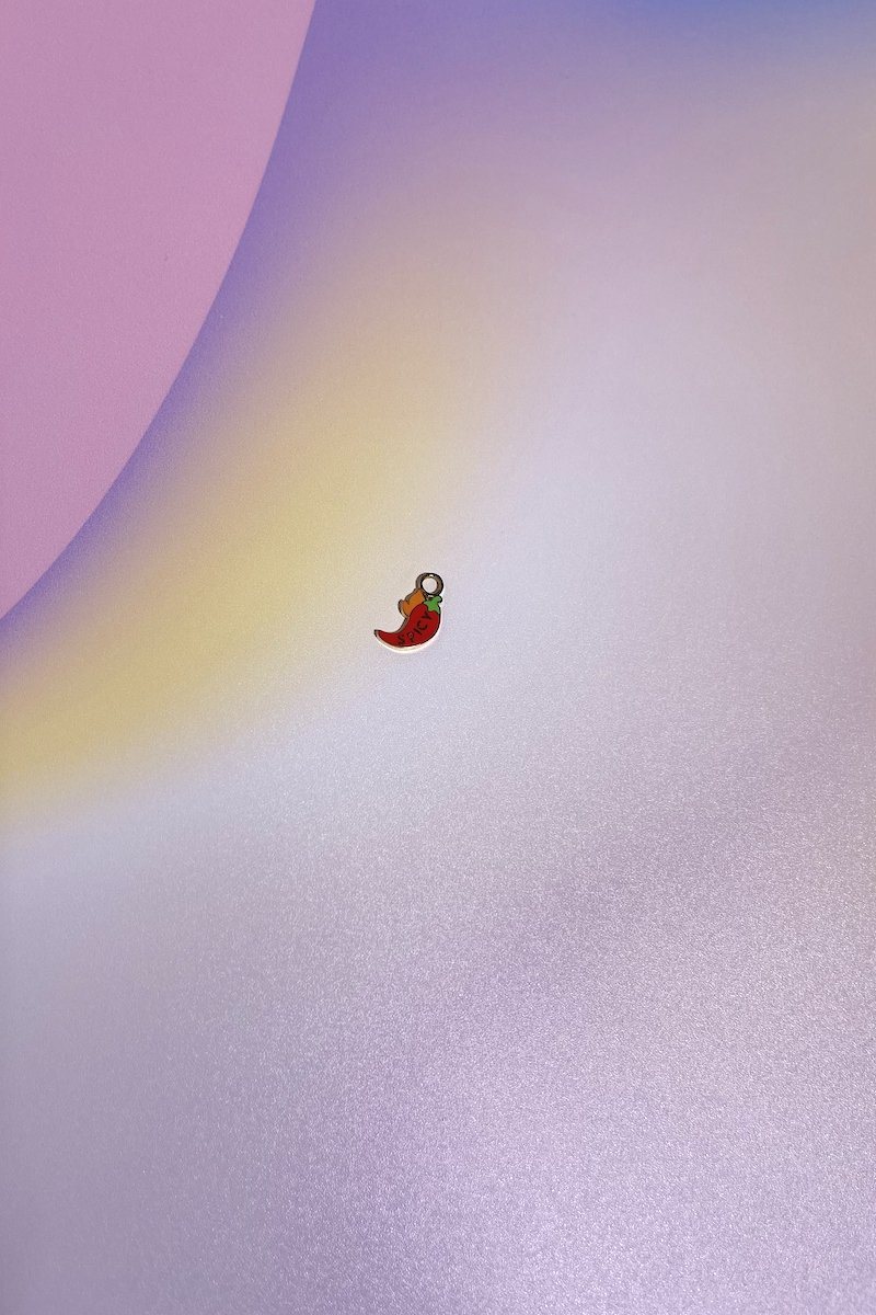 Spicy Enamel Dangle Charm Earrings Mure + Grand Gold