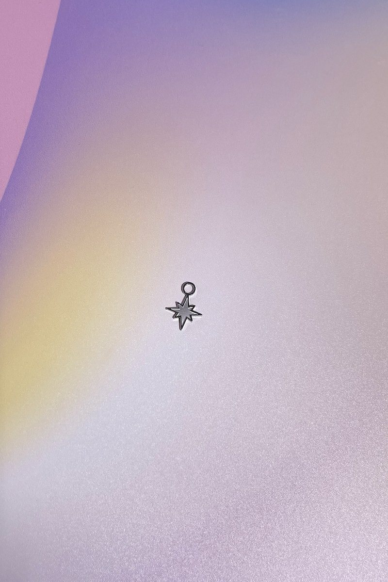 Star Enamel Charm Dangle Earrings Mure + Grand Silver