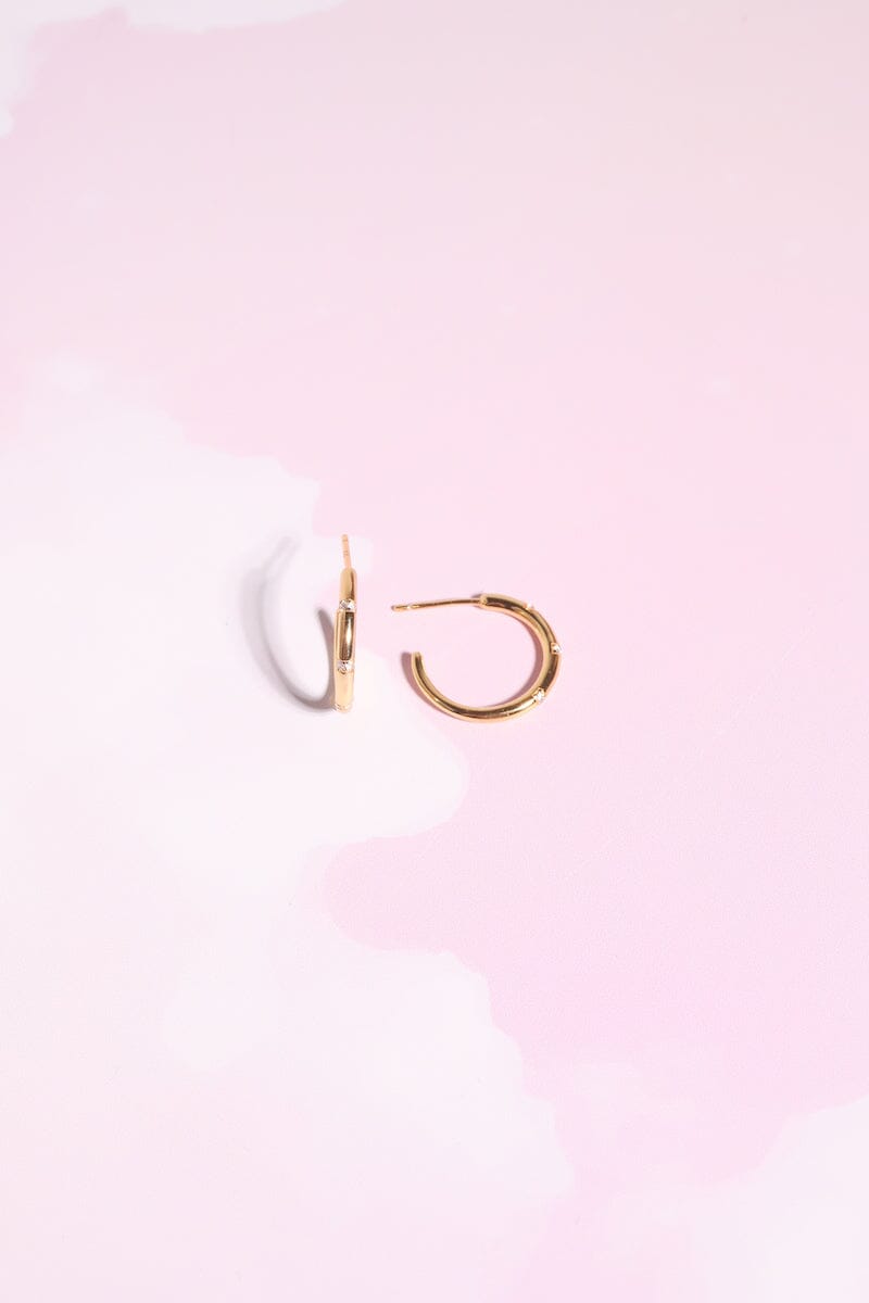 Starburst Sterling Silver Hoop Earrings Earrings Mure + Grand
