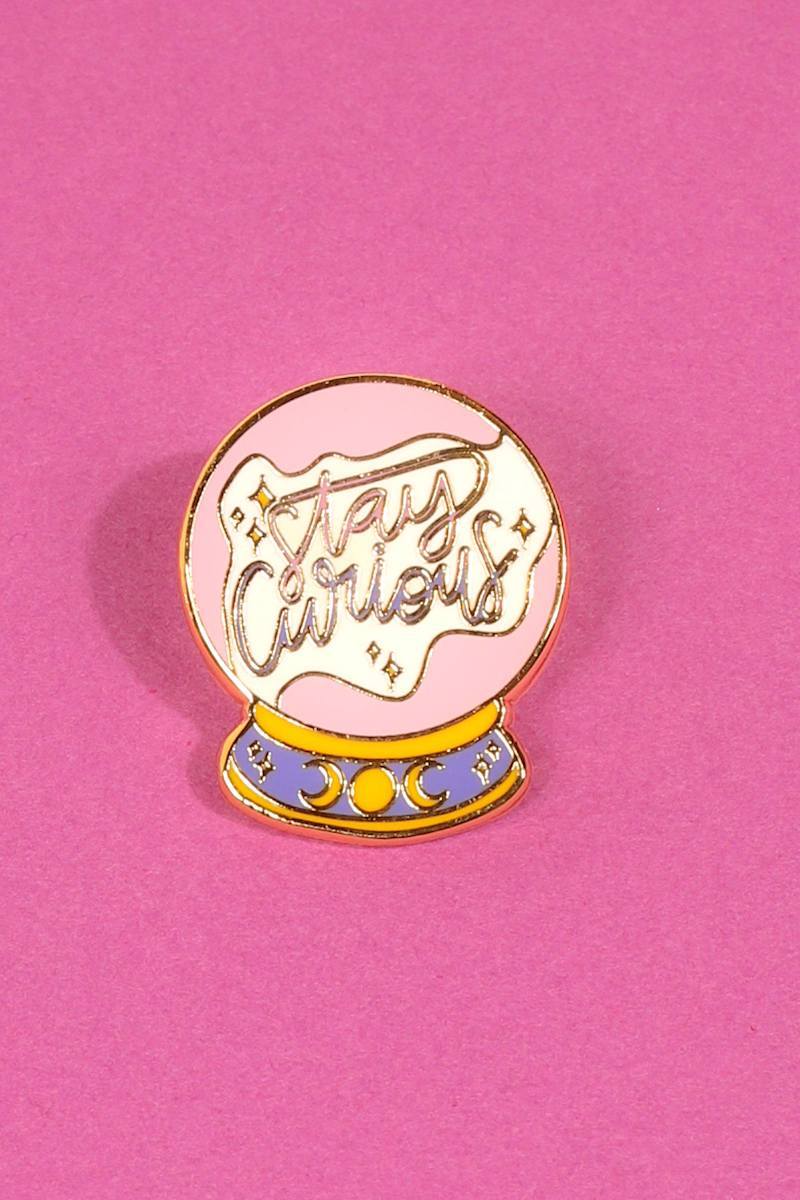 Stay Curious Enamel Pin Enamel Pin Patches & Pins