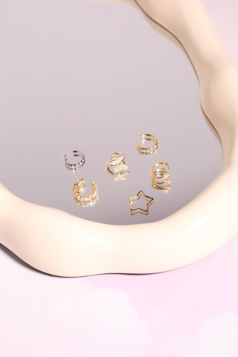 Studded Sterling Silver Ear Cuff Earrings mure + grand