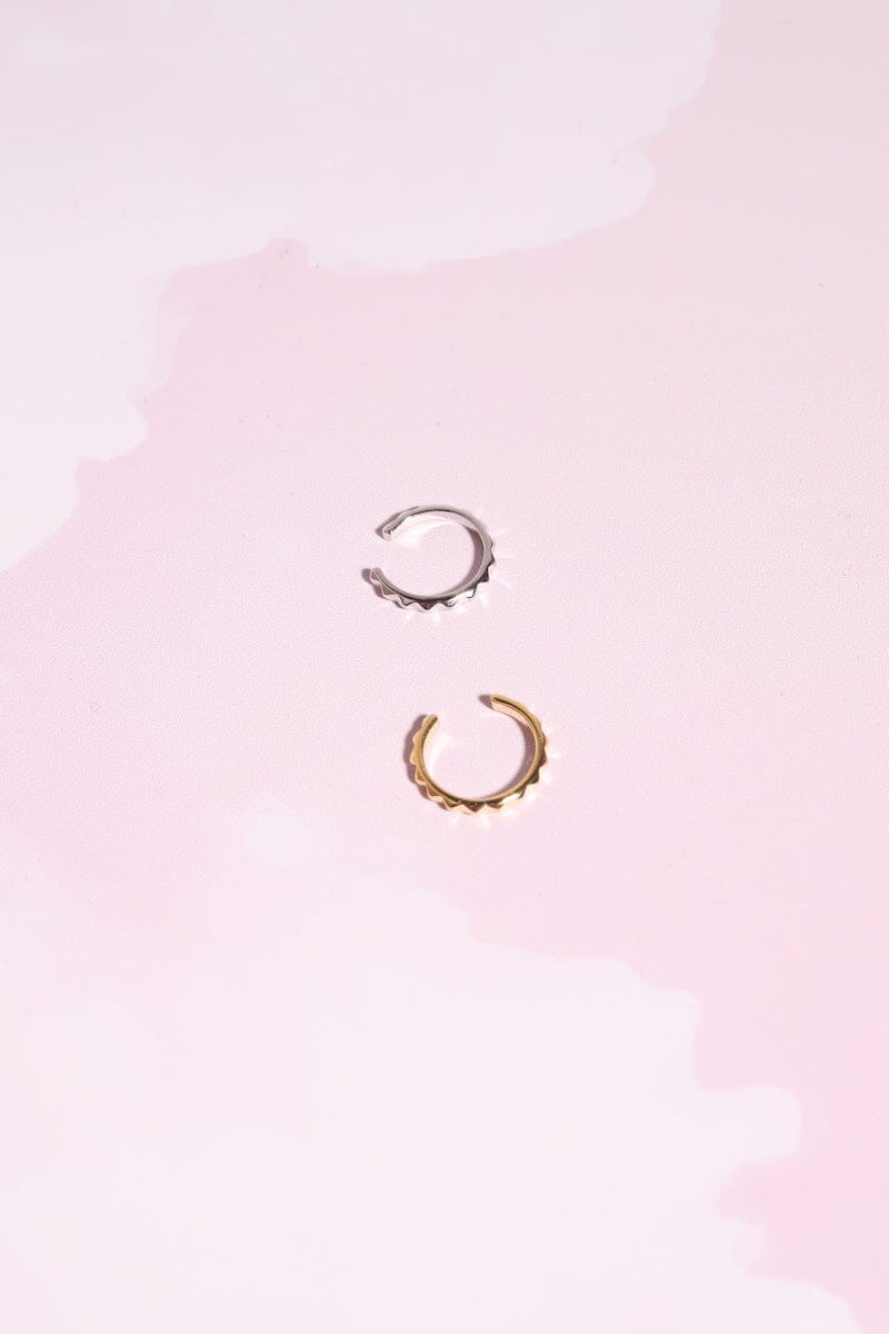 Studded Sterling Silver Ear Cuff Earrings mure + grand