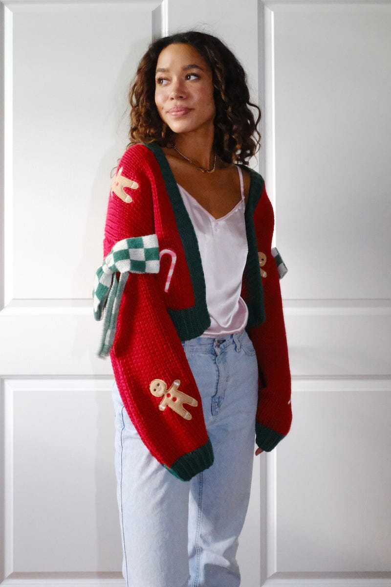 Sugar Plum Puff Cardigan Sweater mure + grand