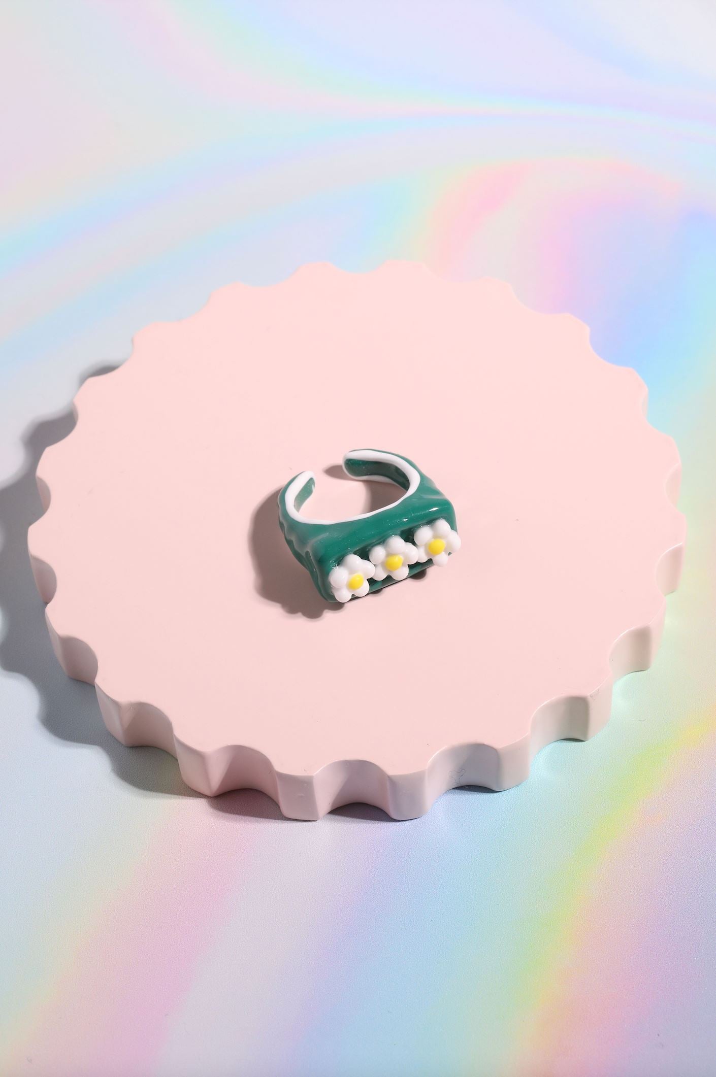 Sunflower Painted Stacking Ring Rings mure + grand