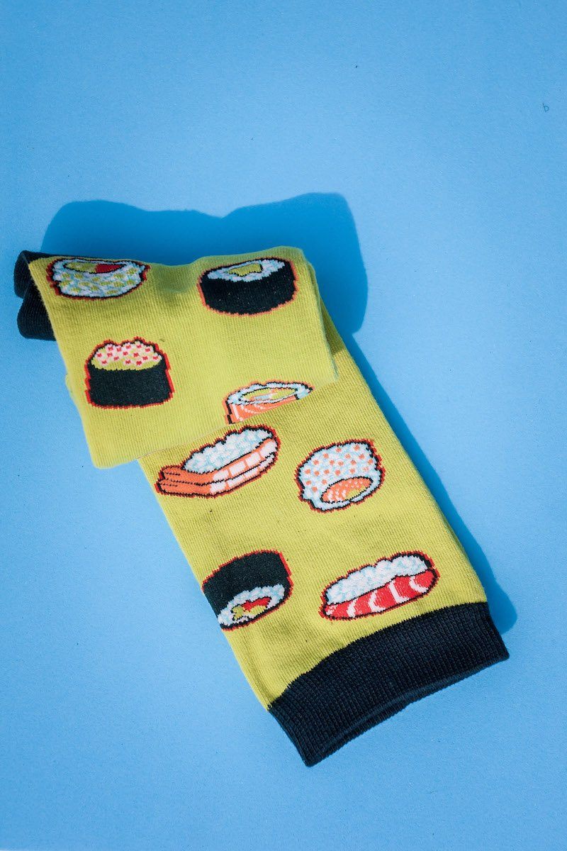 Funny Sushi Socks for Women, Novelty Sushi Gifts for Sushi lovers, Anniversary Gift for Her, Gift for Mom, Funny Food Socks, Womens Sushi Themed Socks