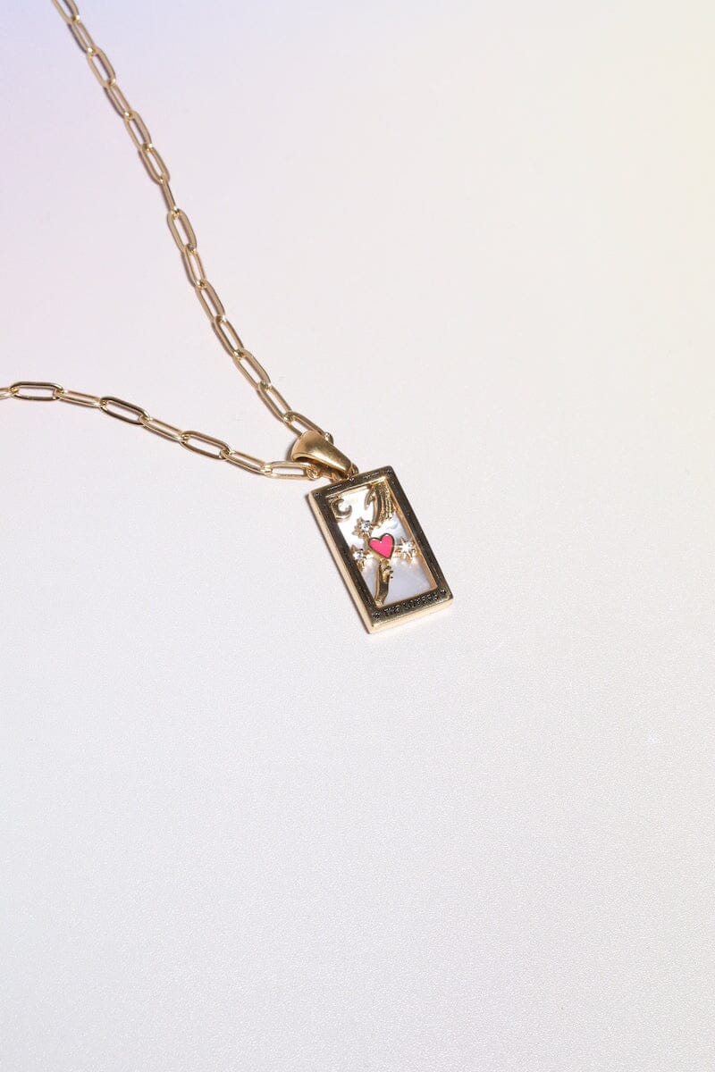 The Lovers Tarot Card Pendant Necklace Necklaces Mure + Grand