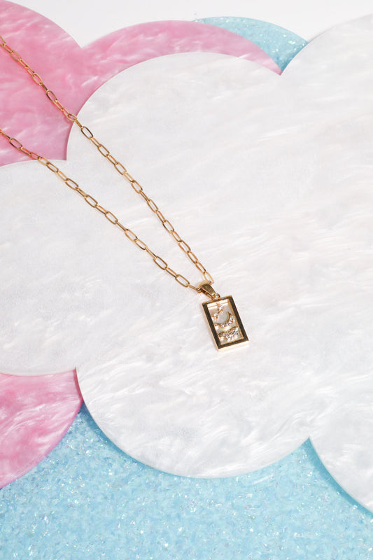 The Moon Tarot Card Pendant Necklace Necklaces Mure + Grand