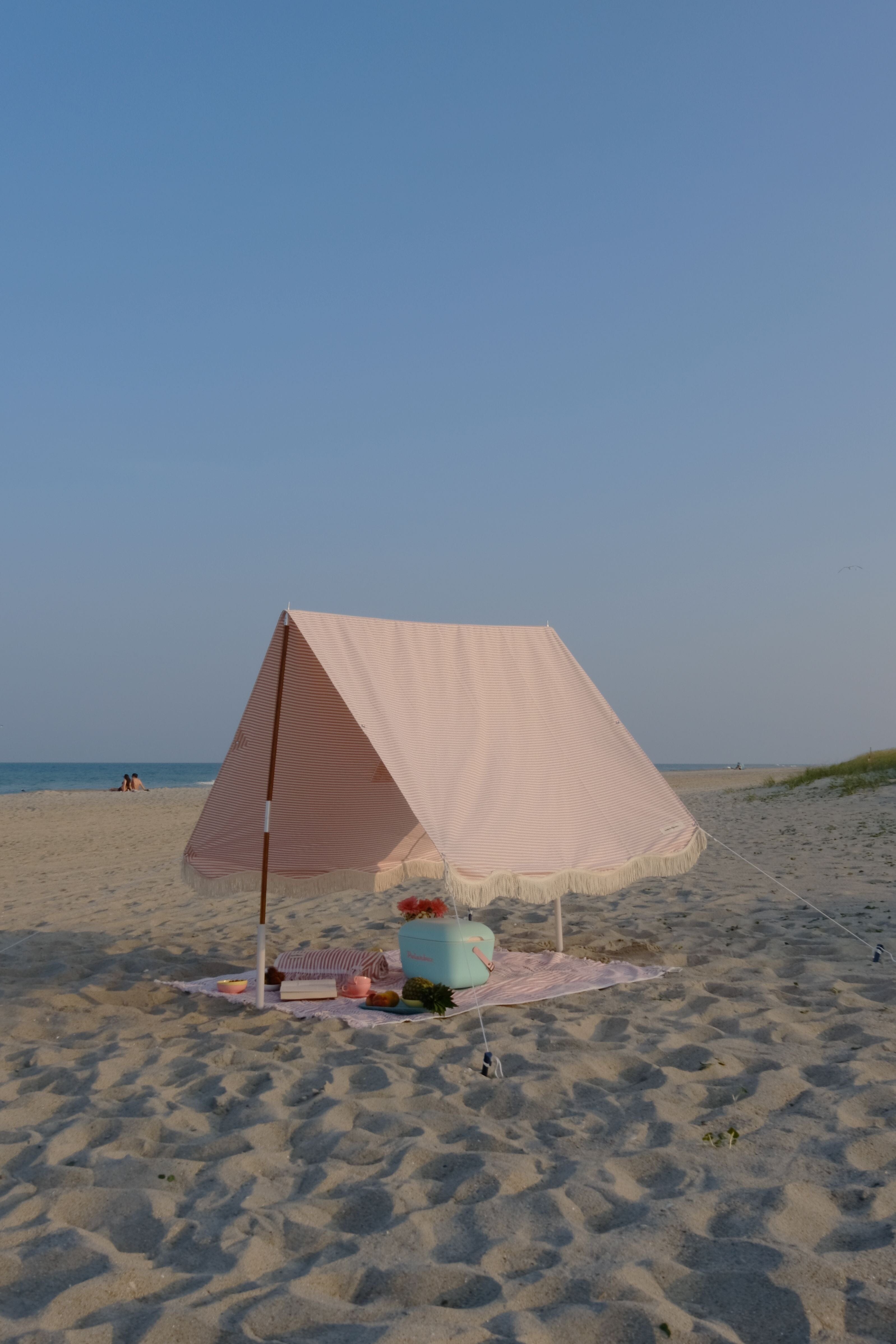 The Premium Beach Tent in Pink Stripe | Mure + Grand