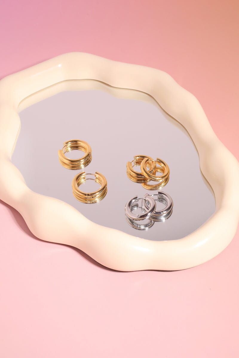 Thick Large Hoop Earring mure + grand