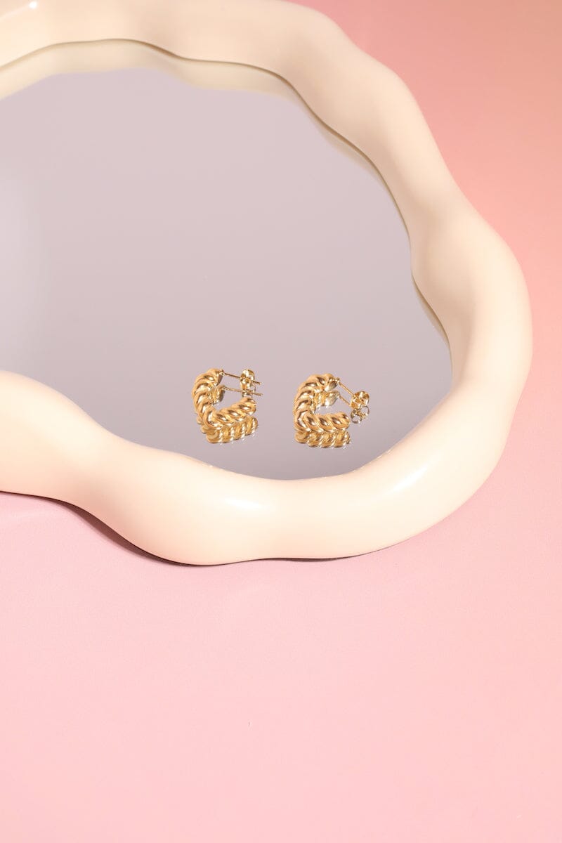 Twisted Hoop Earrings mure + grand