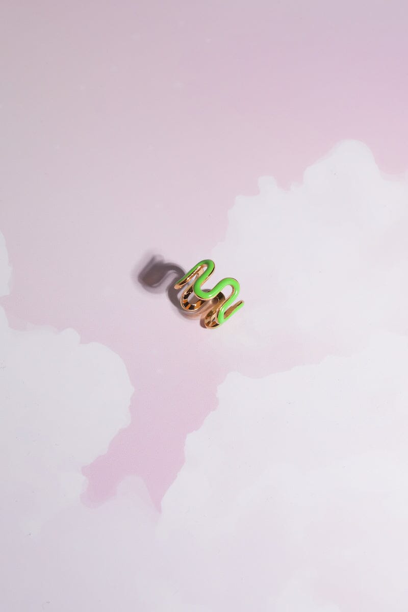 Wrap Around Wavy Stacking Ring Rings Mure + Grand Green