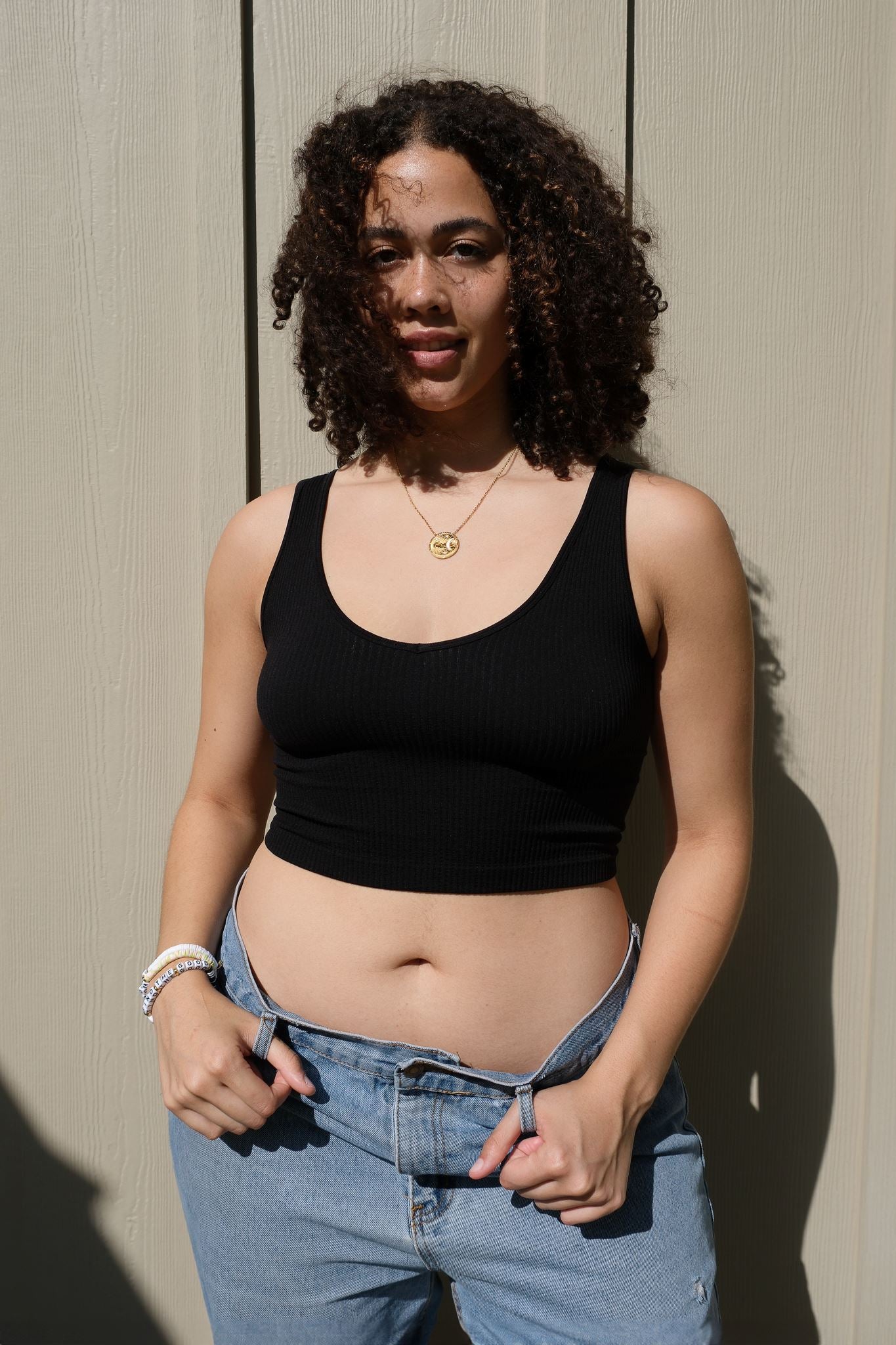 Yaya Ribbed Seamless Top Top mure + grand