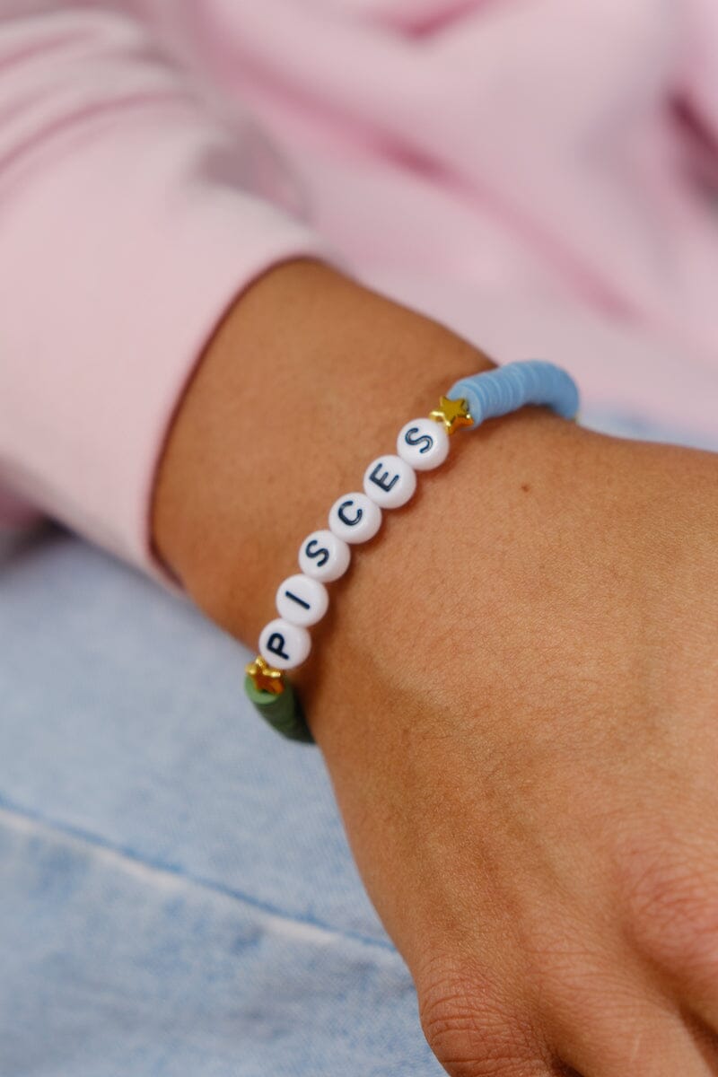 Zodiac Beaded Bracelet Bracelet mure + grand Pisces