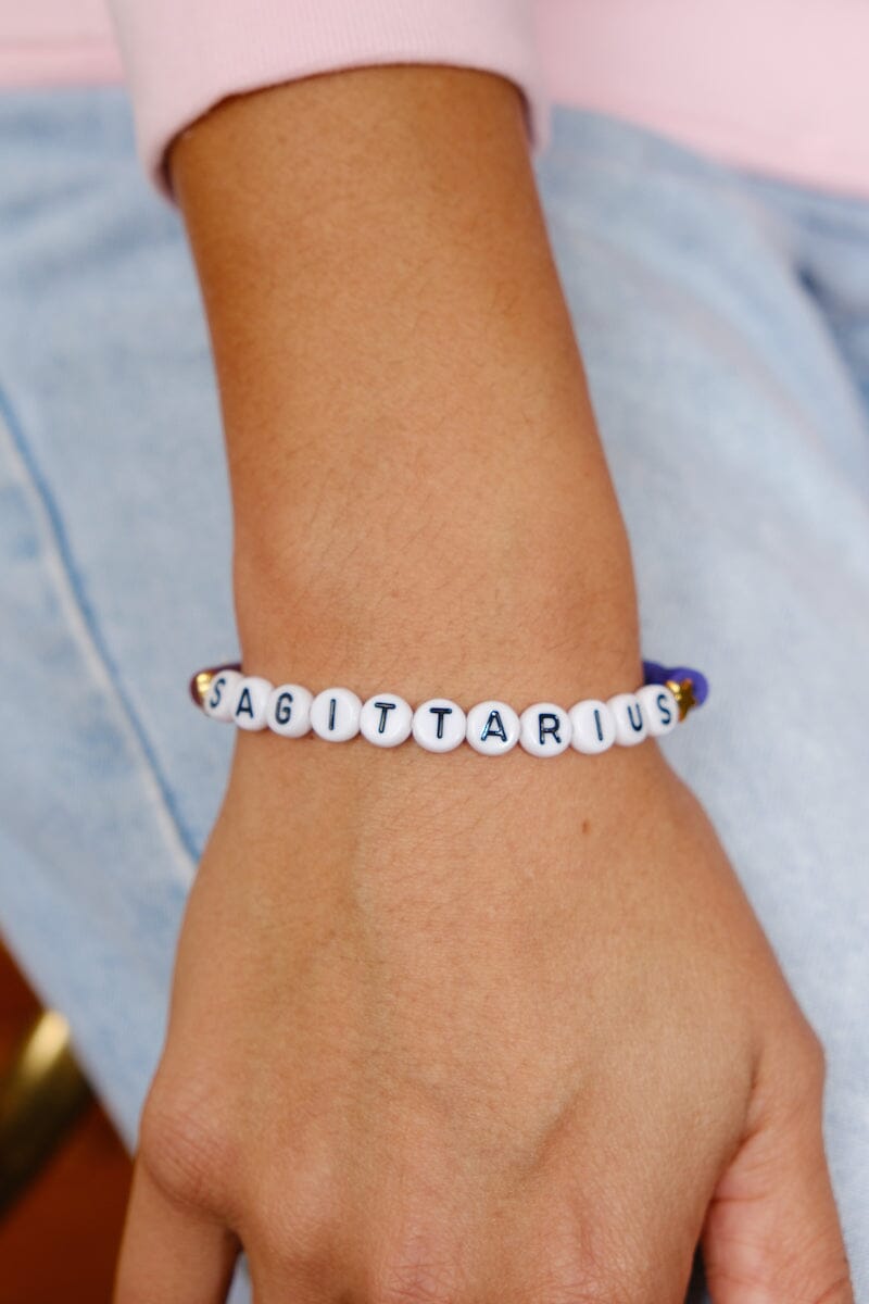 Zodiac Beaded Bracelet Bracelet mure + grand Sagittarius