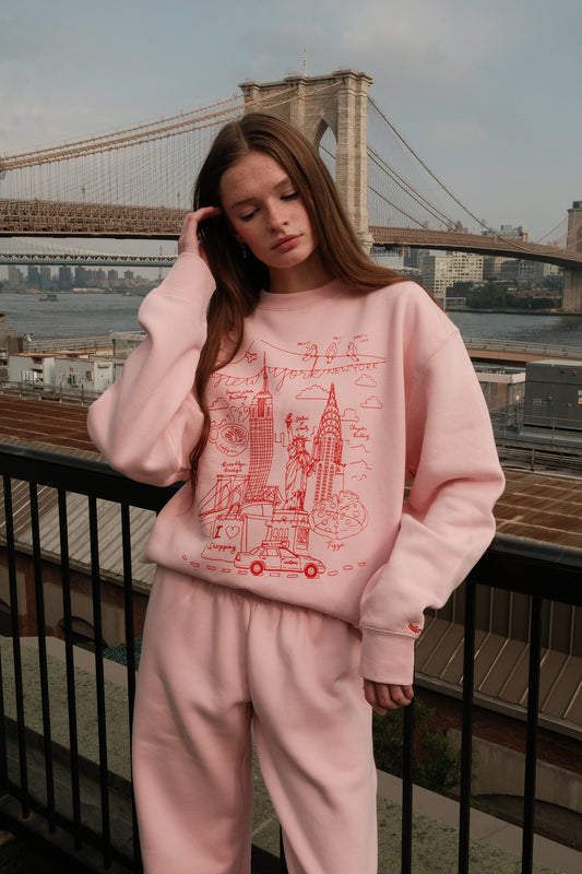 NY Illustration Sweatshirt (Pink)
