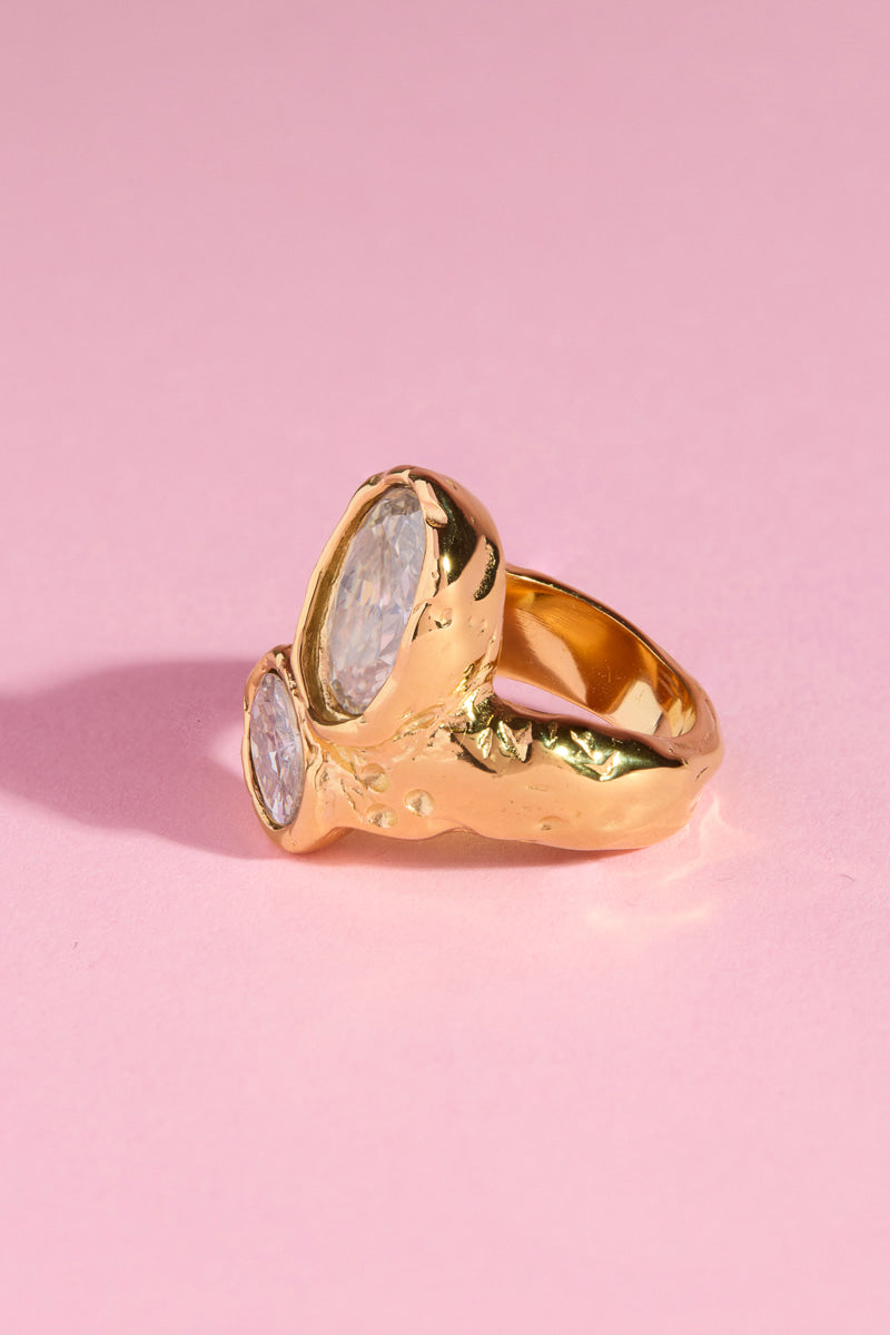 Double Oval Cut Stacking Ring