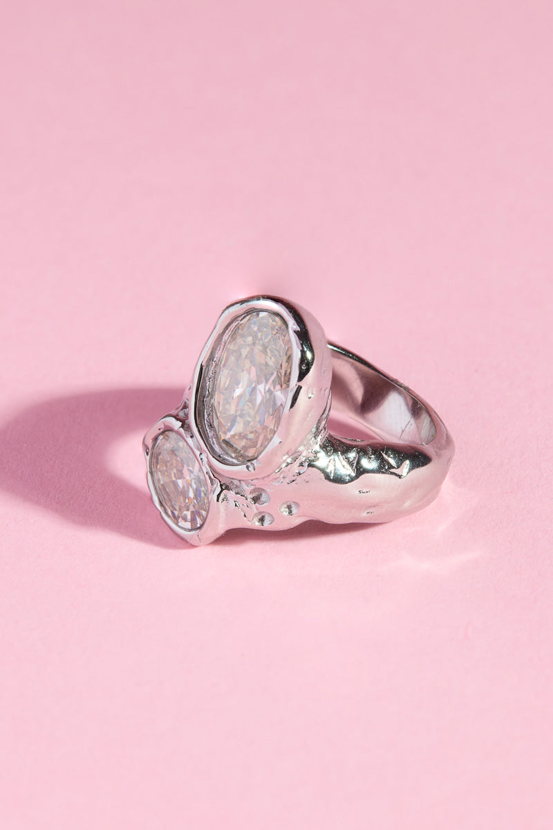 Double Oval Cut Stacking Ring