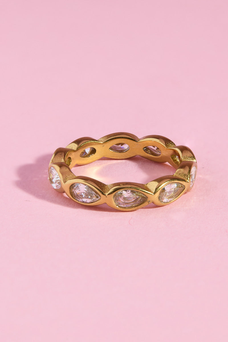 Pear Luxe Stacking Ring