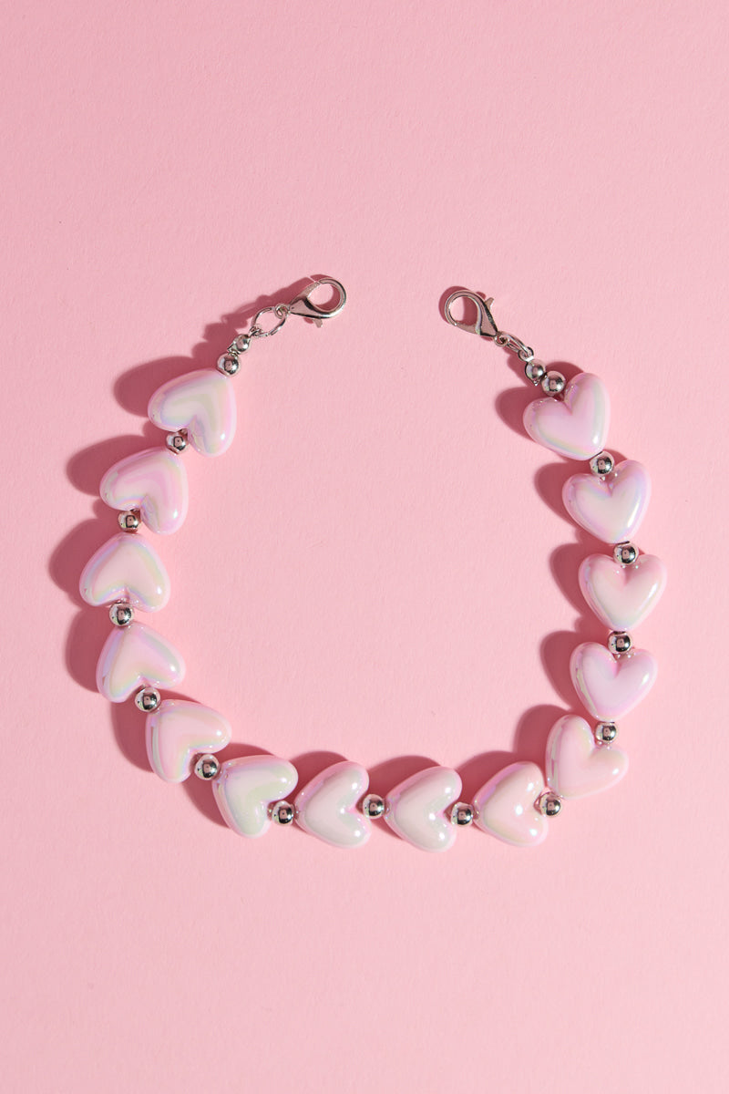 Pinky Heart Hat Charms