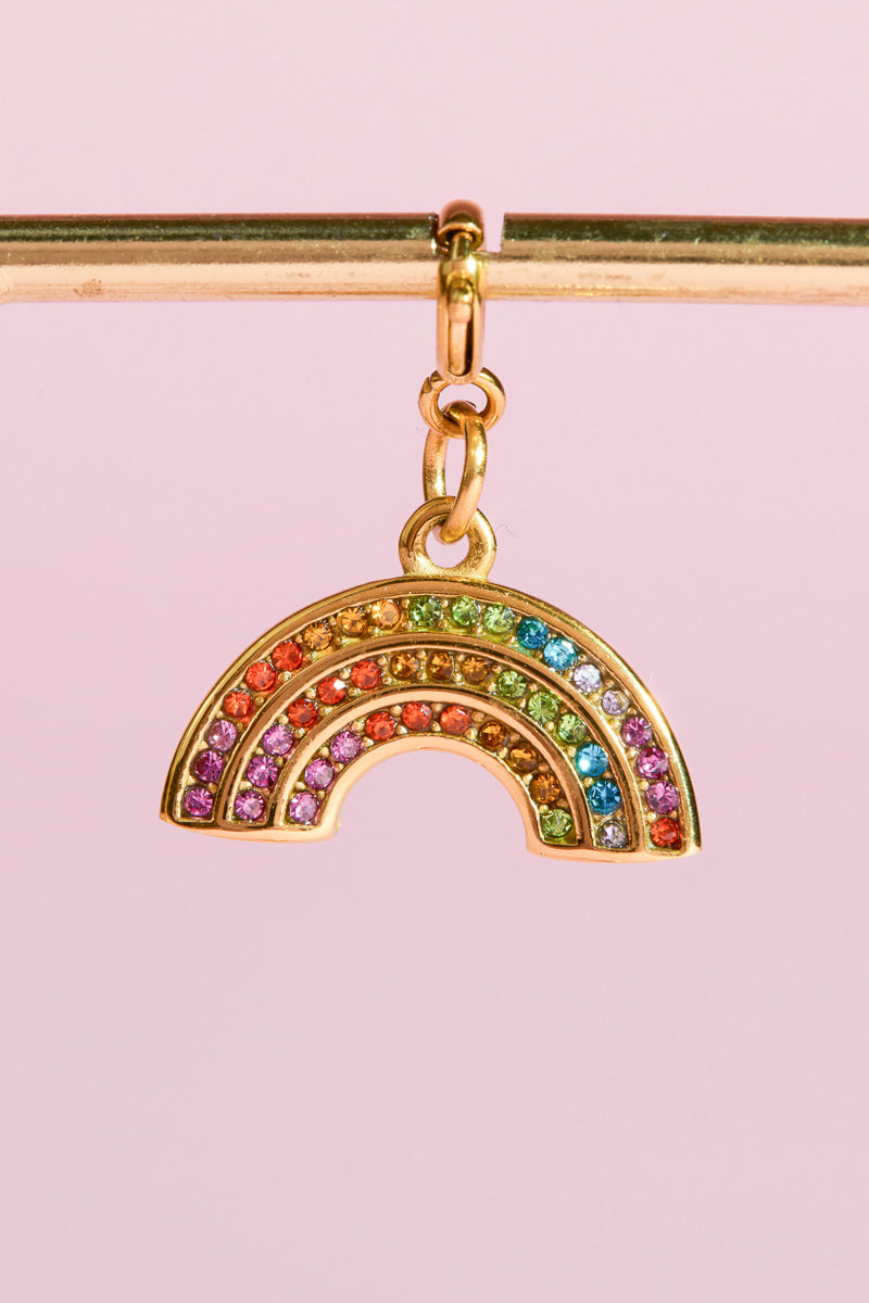 Rainbow Charm With Spring Clip