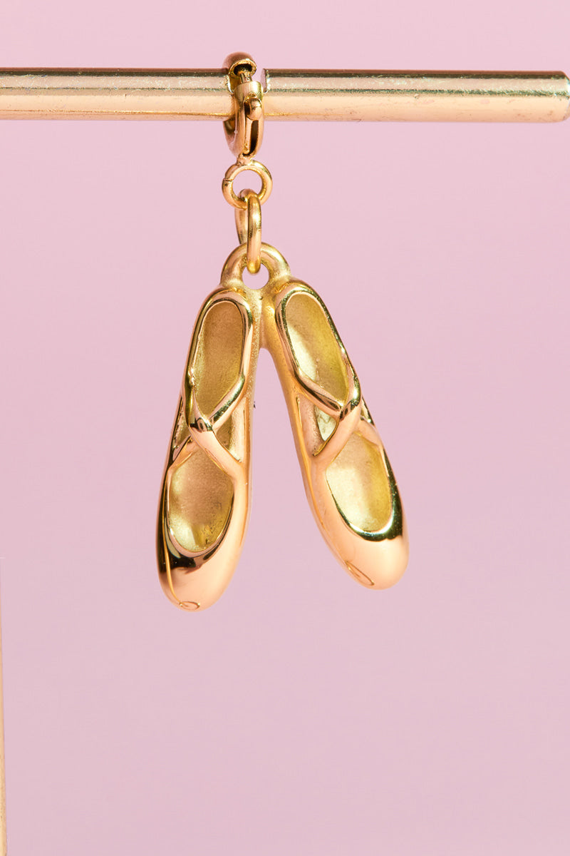 Ballet Shoe Charm With Spring Clip