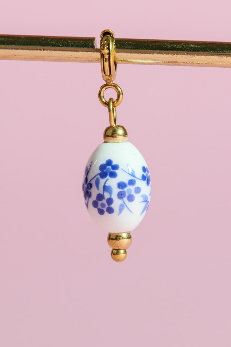 Ceramic Charm With Spring Clip