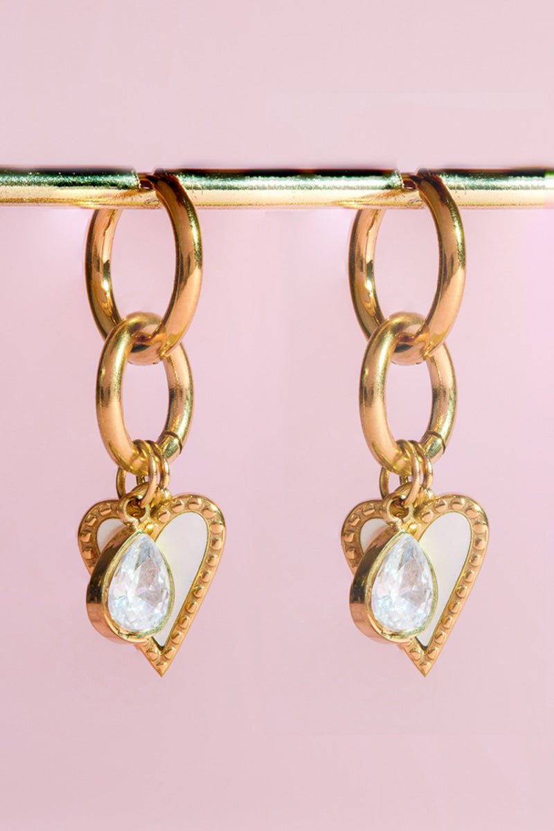 Pure Love Charm Dangle Earrings