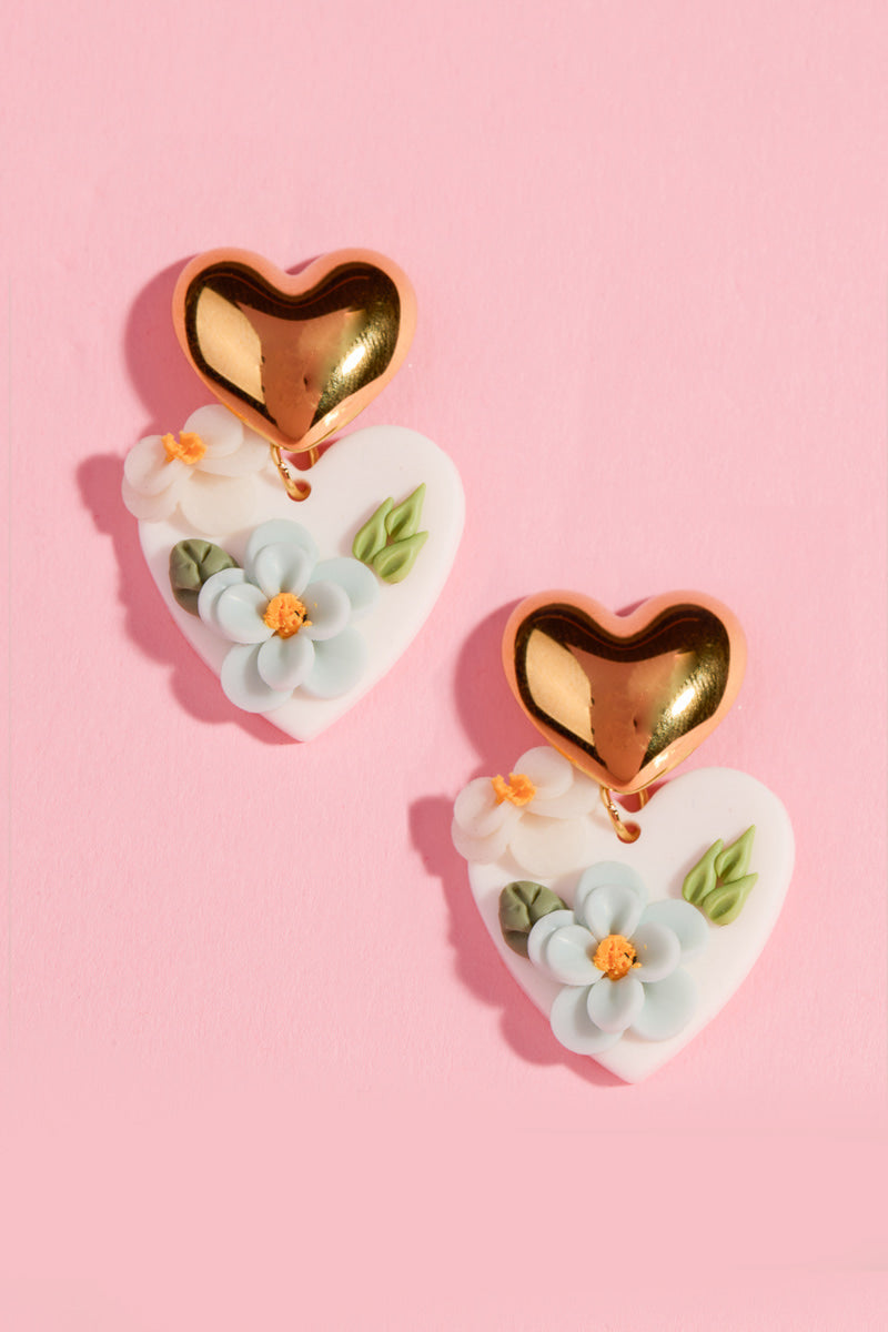 Blossom Heart Statement Earring