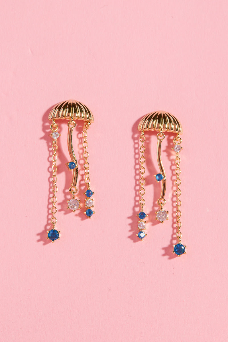Sparkly Jellyfish Statement Earrings