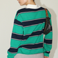 Yancy Stripe Knit Polo Top