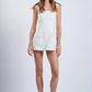 Alaia Smocked Back with Front Pockets Mini Dress Clothing Sky to Moon 