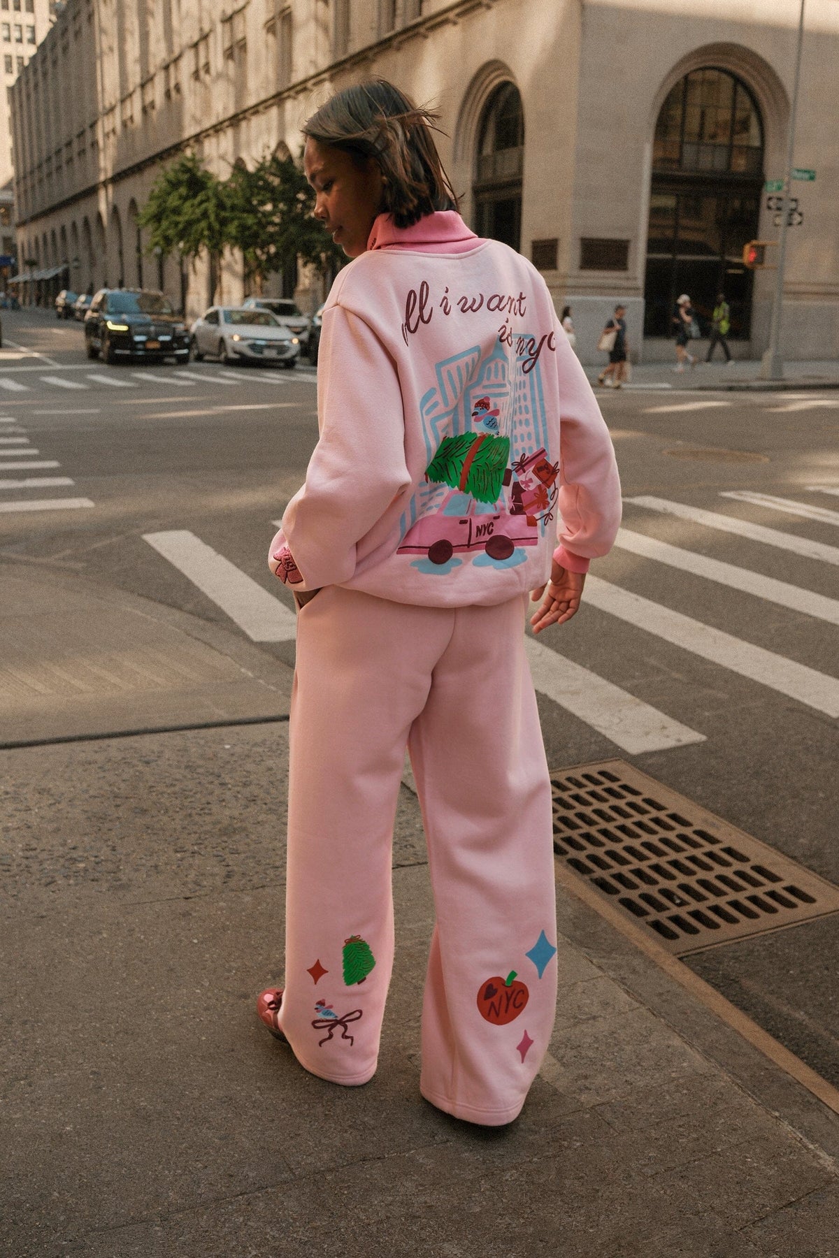 All I Want is NYC Wide Leg SweatpantsMure + Grand