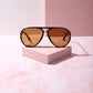 Always Out East Oversized Frame Sunnies Sunglasses mure + grand Black/Brown 