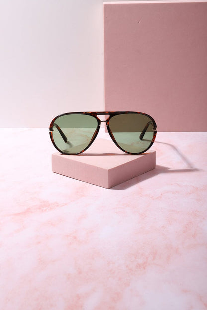 Always Out East Oversized Frame Sunnies Sunglasses mure + grand Tortoise/Green 