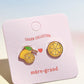 Amalfi Lemons Enamel Charm Stud Earrings Earrings mure + grand 