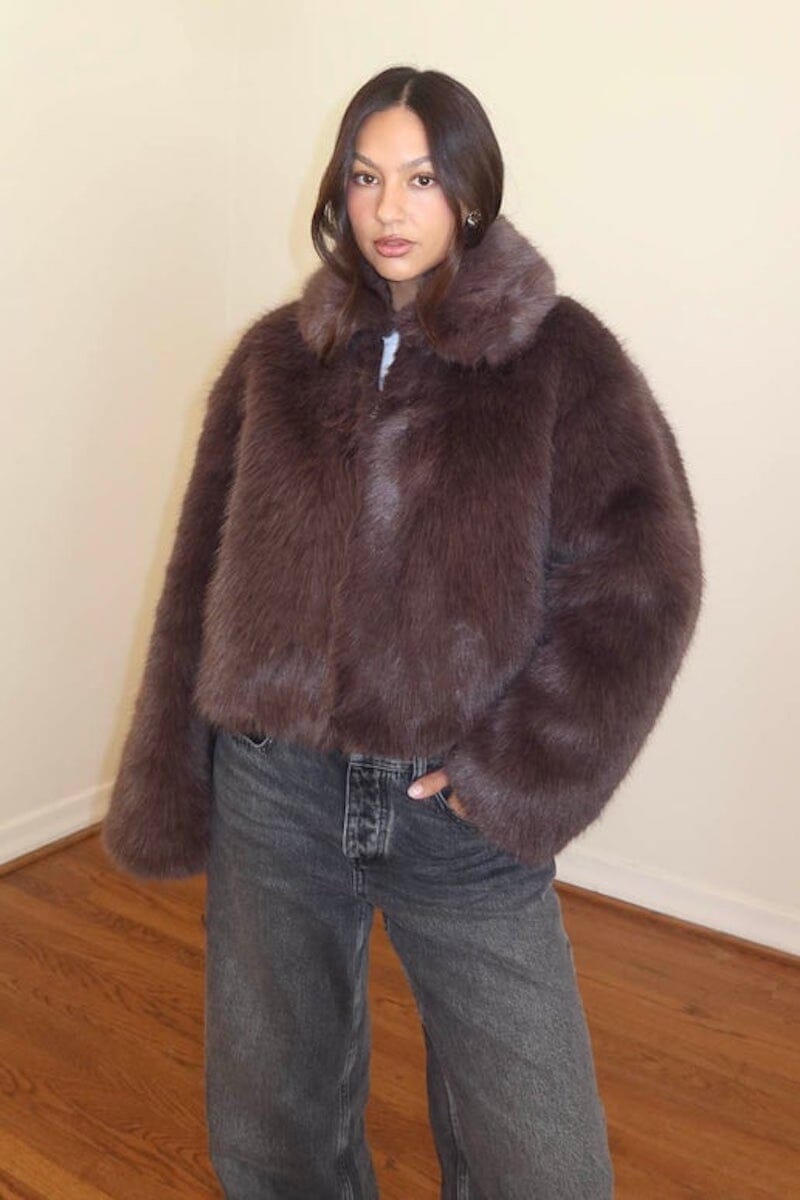 Amara Faux Fur Jacket Clothing BAILEY ROSE 