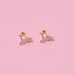 Angel Wings Sterling Silver Nap Earrings Earrings mure + grand Pink 