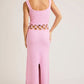 Ania Square Neck Sleeveless Crochet Midi Dress Clothing Faire 