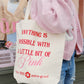 Anything Is Possible With A Little Bit Of Pink Canvas Tote Bag Canvas Tote Bag mure + grand 