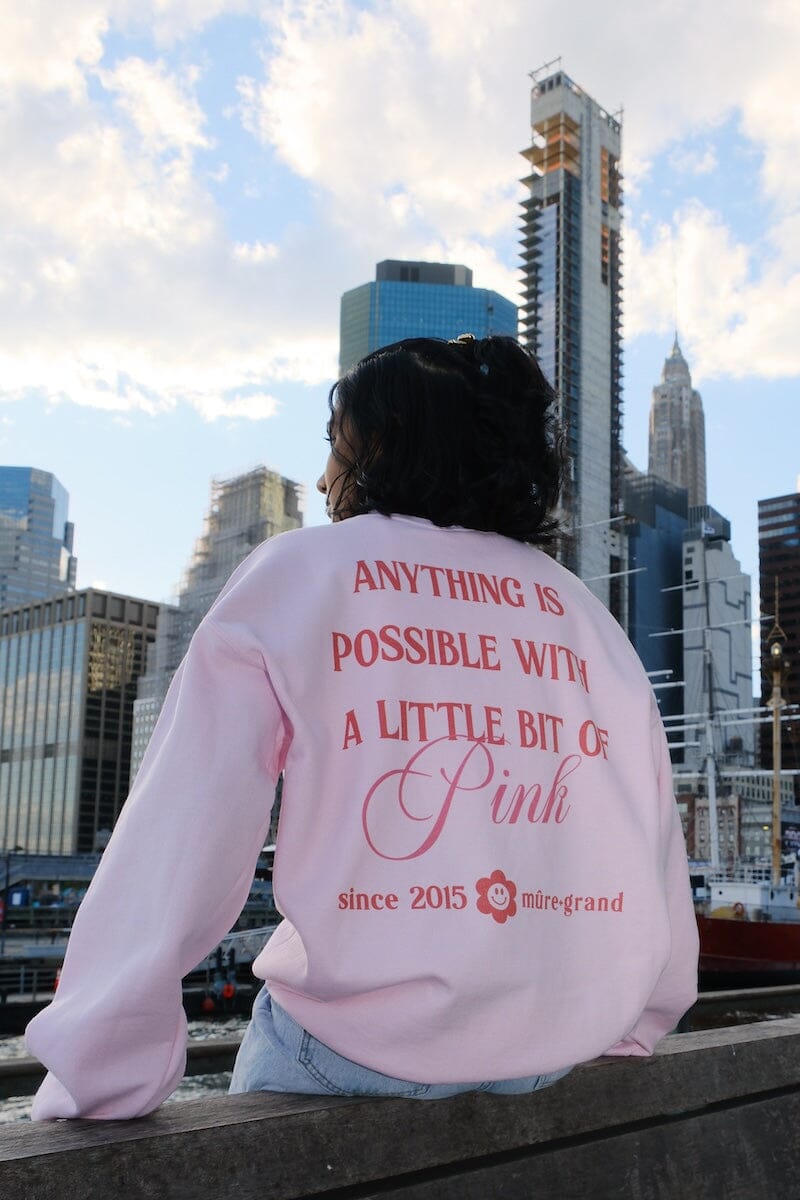 Anything Is Possible With a Little Bit of Pink Sweatshirt sweatshirt mure + grand 