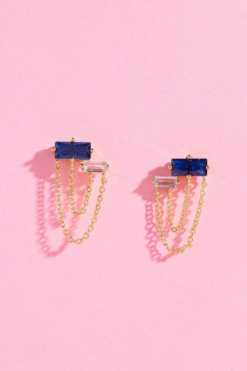 Aphrodite Sterling Silver Chain Link EarringsMure + Grand