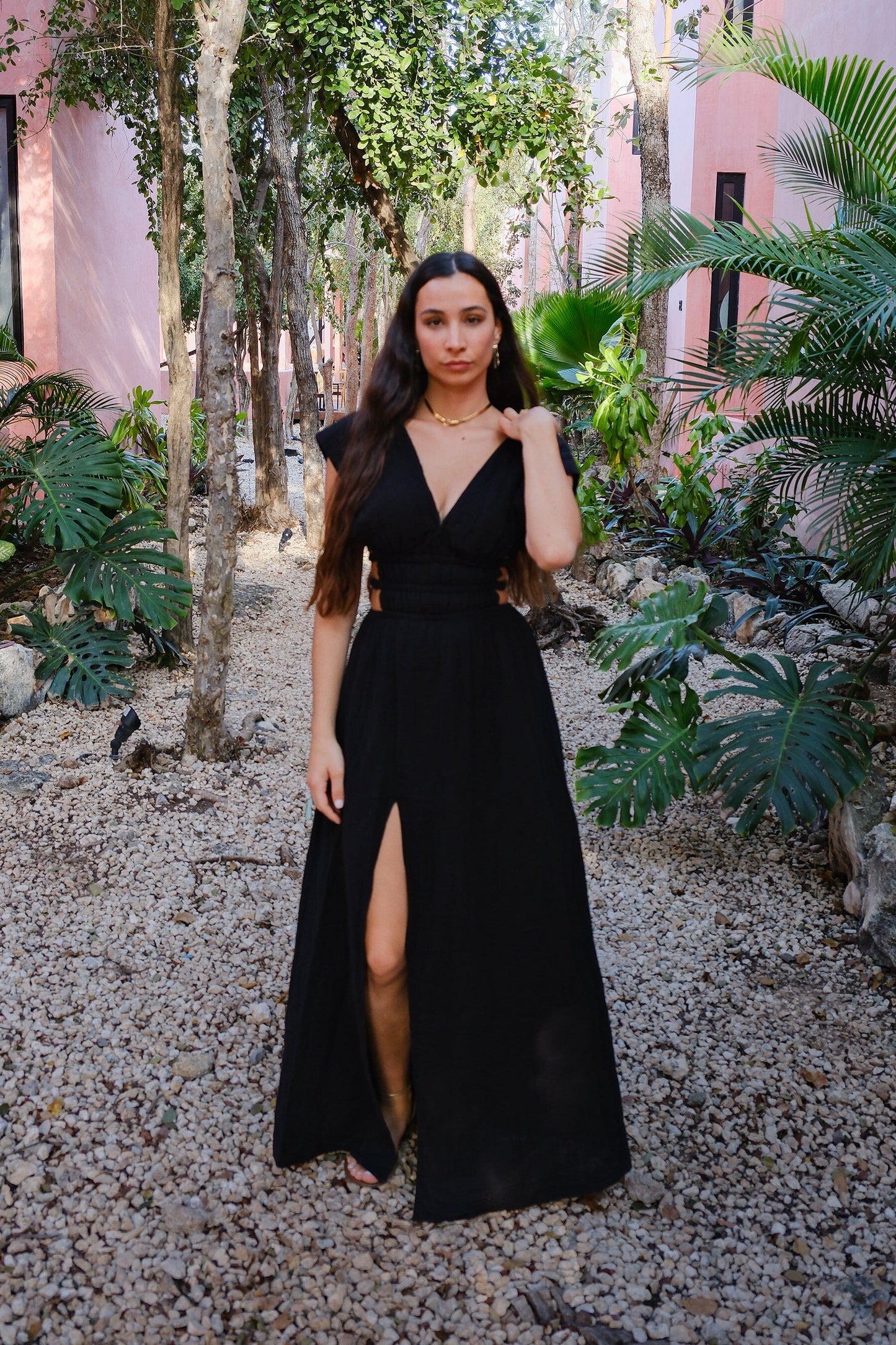 Athena Side Cut Out Maxi Dress Clothing Mure + Grand 