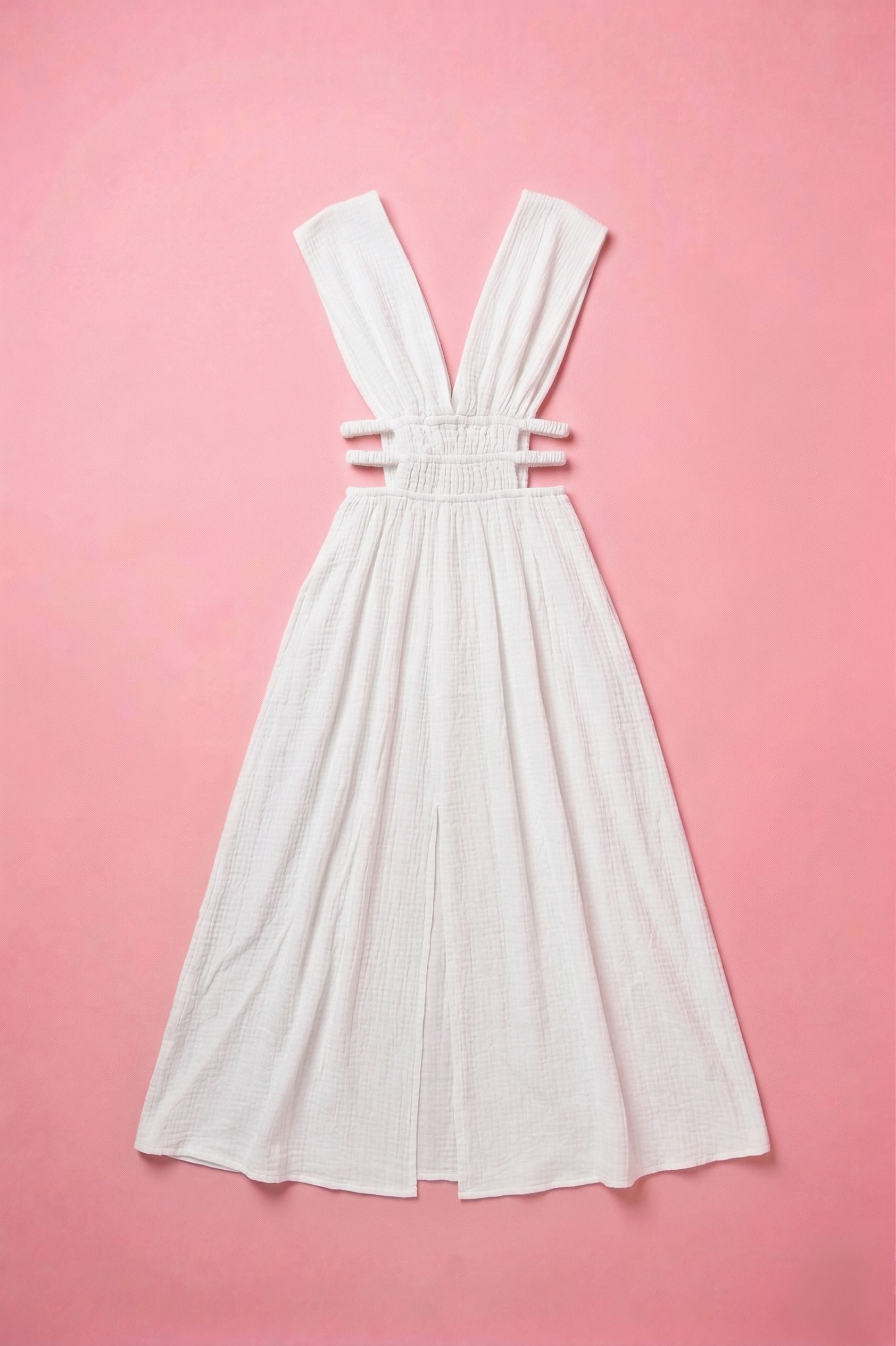 Athena Side Cut Out Maxi Dress Clothing Mure + Grand White One size 