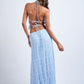 Auburn Backless Top and Pleated Skirt Set Clothing Sky to Moon 